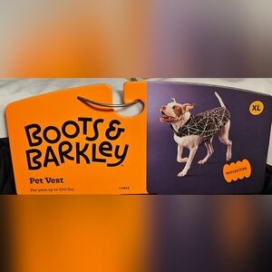 Boots & Barkley Reflective Pet Vest - Black and White